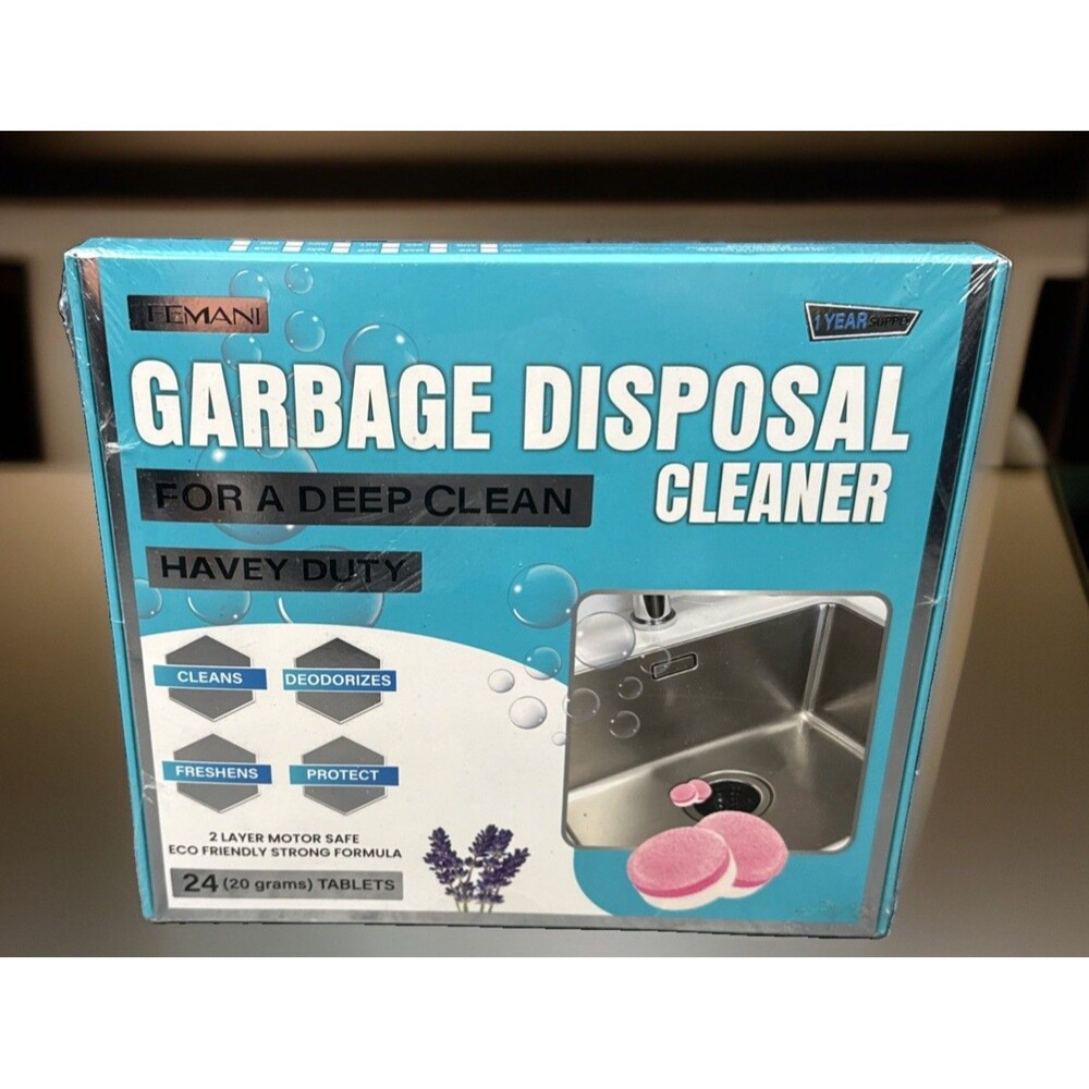 Garbage Disposal Cleaner Tablets – 24 Tablets For Deep Clean  Deodorizes Protect